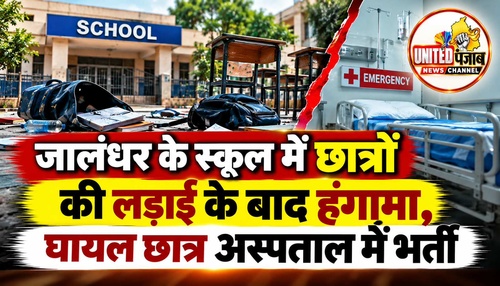 जालंधर के स्कूल में छात्रों की लड़ाई के बाद हंगामा, घायल छात्र अस्पताल में भर्ती